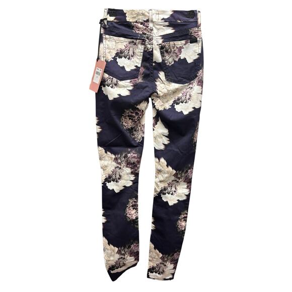 NWT 7 For All Mankind Skinny Jeans Women’s Size 00 Floral Stretch Pants Jen7 - Picture 4 of 8